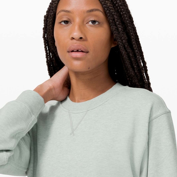 Lululemon All Yours Crew *Terry Heathered Island Mist - Picture 4 of 8